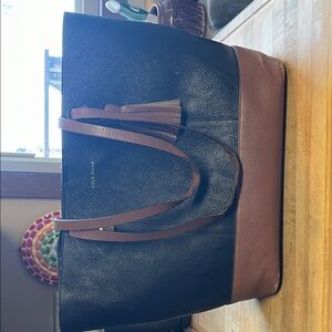 Cole Haan Black and Tan Tote Bag
